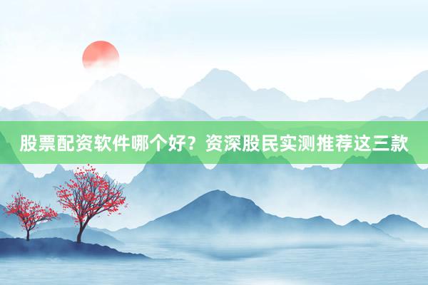 股票配资软件哪个好？资深股民实测推荐这三款