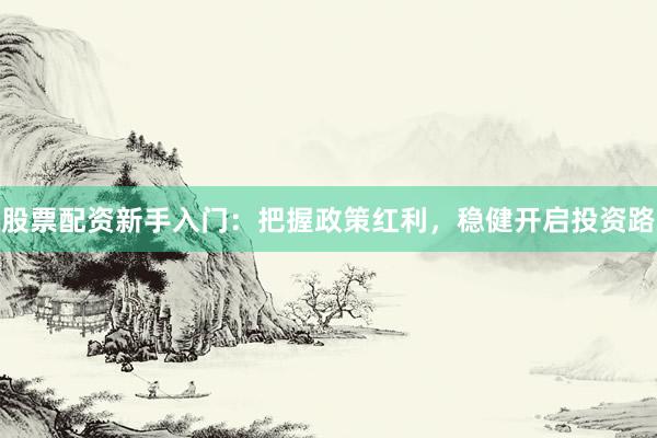 股票配资新手入门:把握政策红利,稳健开启投资路