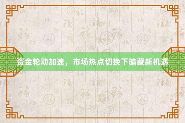 资金轮动加速，市场热点切换下暗藏新机遇